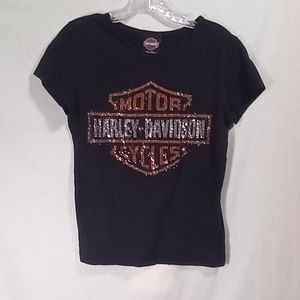 Harley-Davidson Women's Jewel Graphic Short Sleeve Tee- Size M